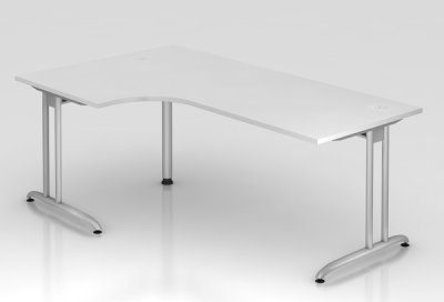 Winkelschreibtisch Berlin 200 cm Weiss